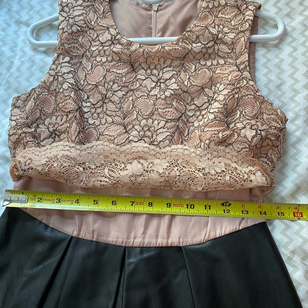 Calvin Klein dress with faux leather skirt - Picture 7 of 10